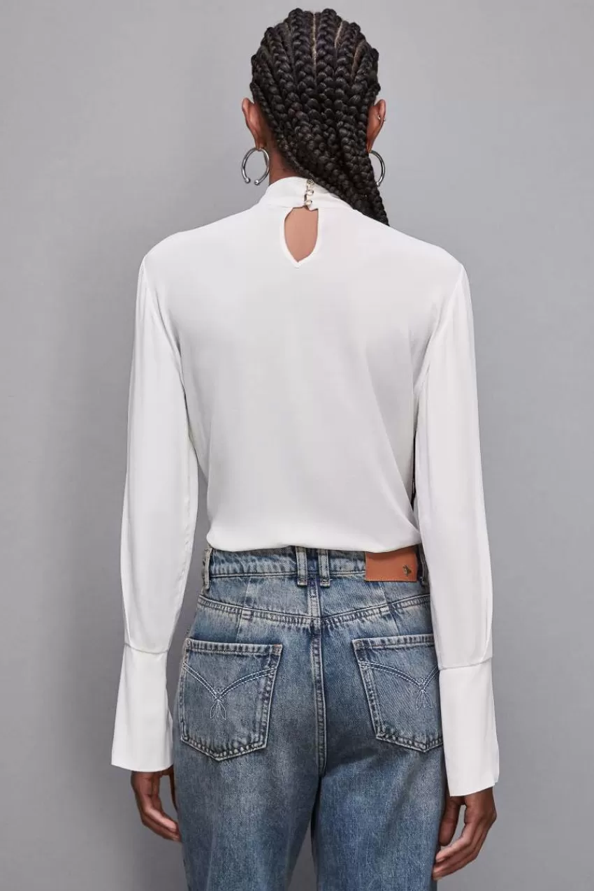 casacca_in_crepe_di_viscosa_2.webp Patrizia Pepe Tops<Casacca in crepe di viscosa