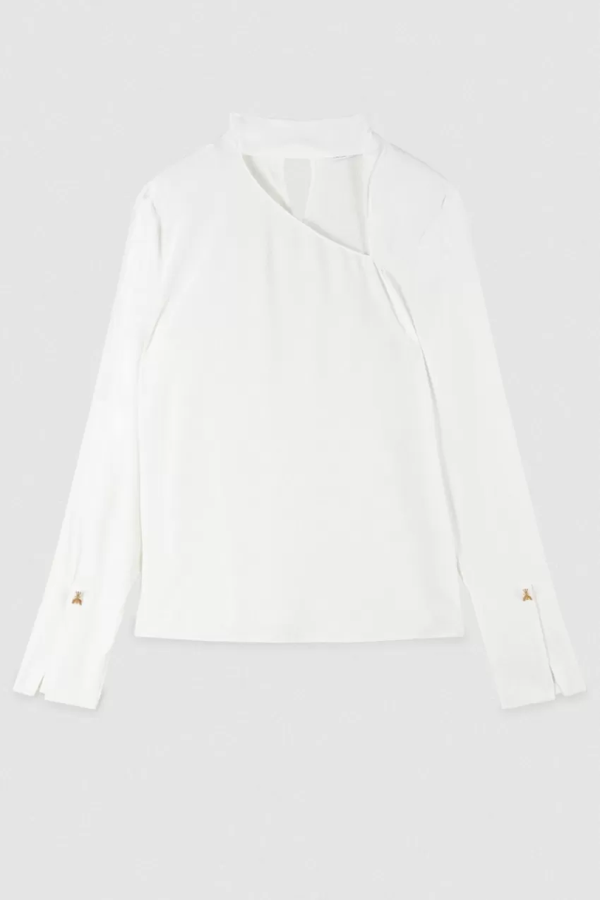 casacca_in_crepe_di_viscosa_4.webp Patrizia Pepe Tops<Casacca in crepe di viscosa