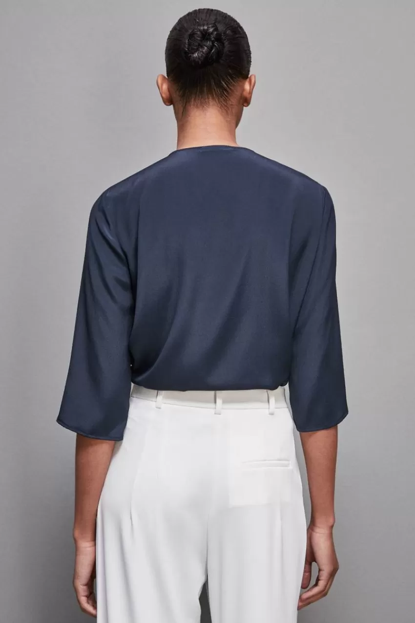 casacca_regular_fit_in_misto_seta_2.webp Patrizia Pepe Tops<Casacca regular fit in misto seta