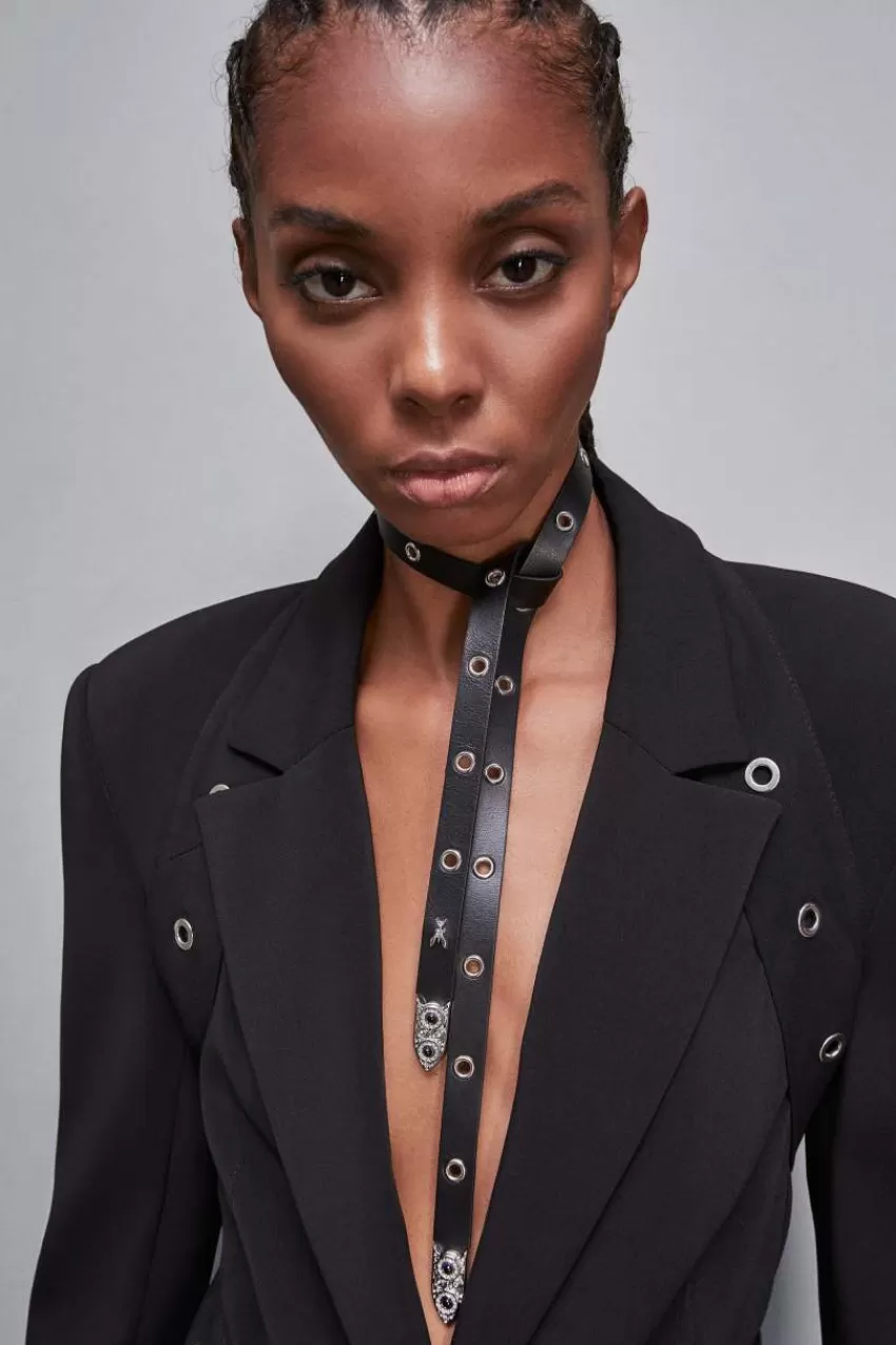 chocker_con_applicazioni_in_metallo_2.webp Patrizia Pepe Collane<Chocker con applicazioni in metallo