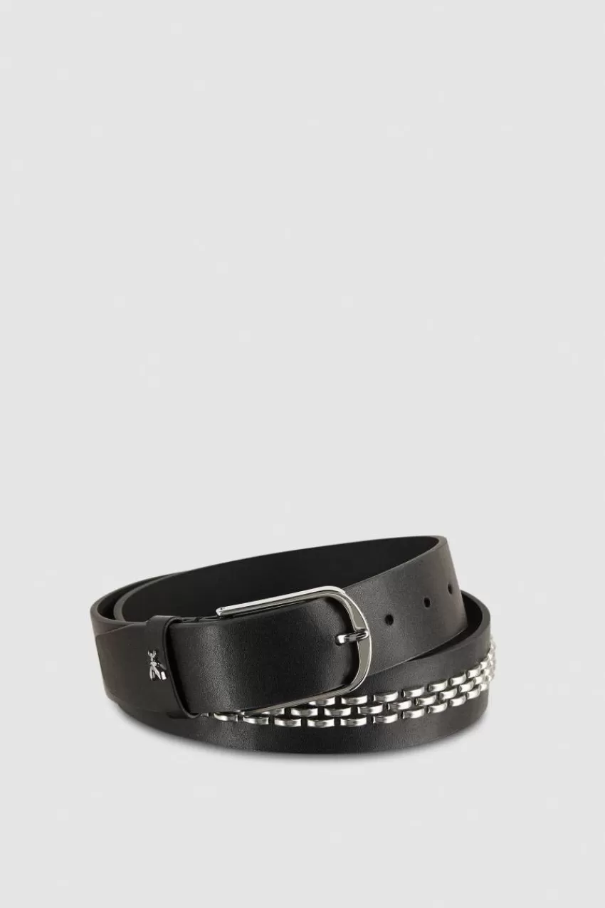 Patrizia Pepe Cinture<Cintura vita bassa in pelle con fibbia