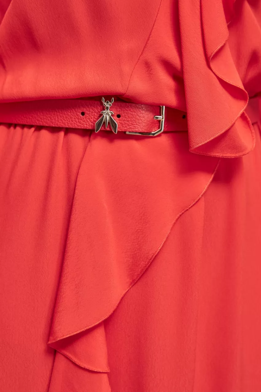 cintura_vita_bassa_in_pelle_martellata_3.webp Patrizia Pepe Cinture<Cintura vita bassa in pelle martellata