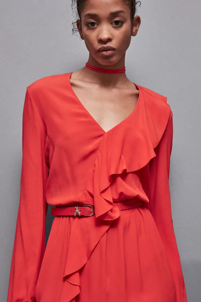 cintura_vita_bassa_in_pelle_martellata_4.webp Patrizia Pepe Cinture<Cintura vita bassa in pelle martellata