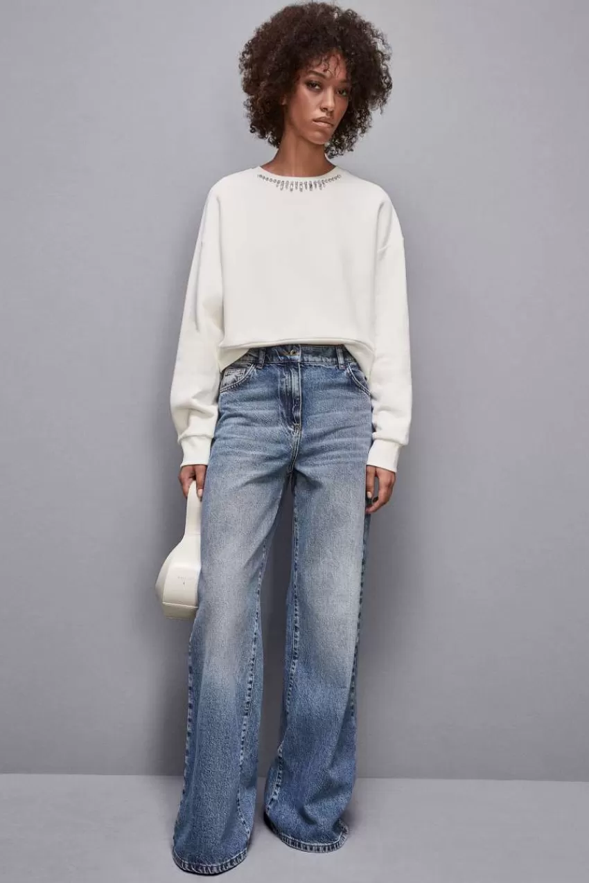 felpa_morbida_con_strass_5.webp Patrizia Pepe Maglie<Felpa morbida con strass