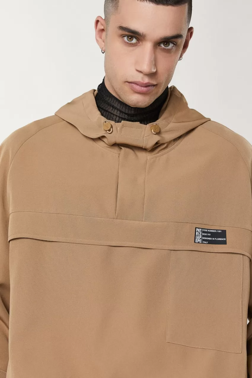 felpa_over_con_cappuccio_5.webp Uomo Patrizia Pepe Giacche<Felpa over con cappuccio