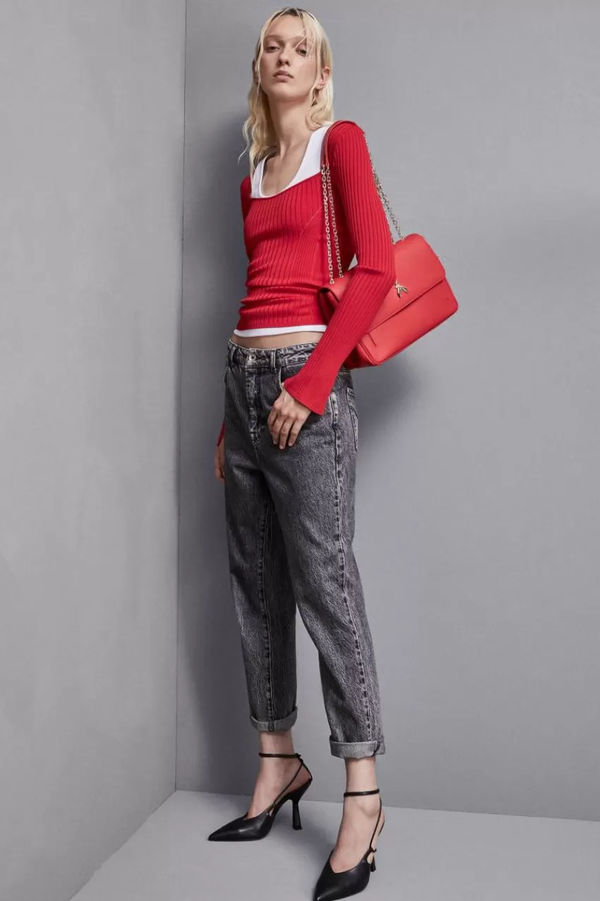 fly_borsa_a_spalla_in_pelle_con_catena_7.webp Patrizia Pepe Tracolla<Fly Borsa a spalla in pelle con catena