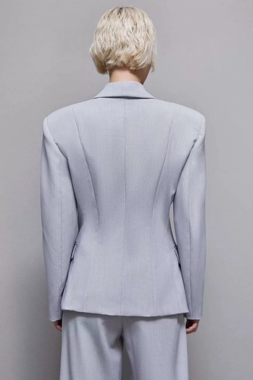 giacca_con_ganci_in_viscosa_stretch_2.webp Patrizia Pepe Blazer<Giacca con ganci in viscosa stretch