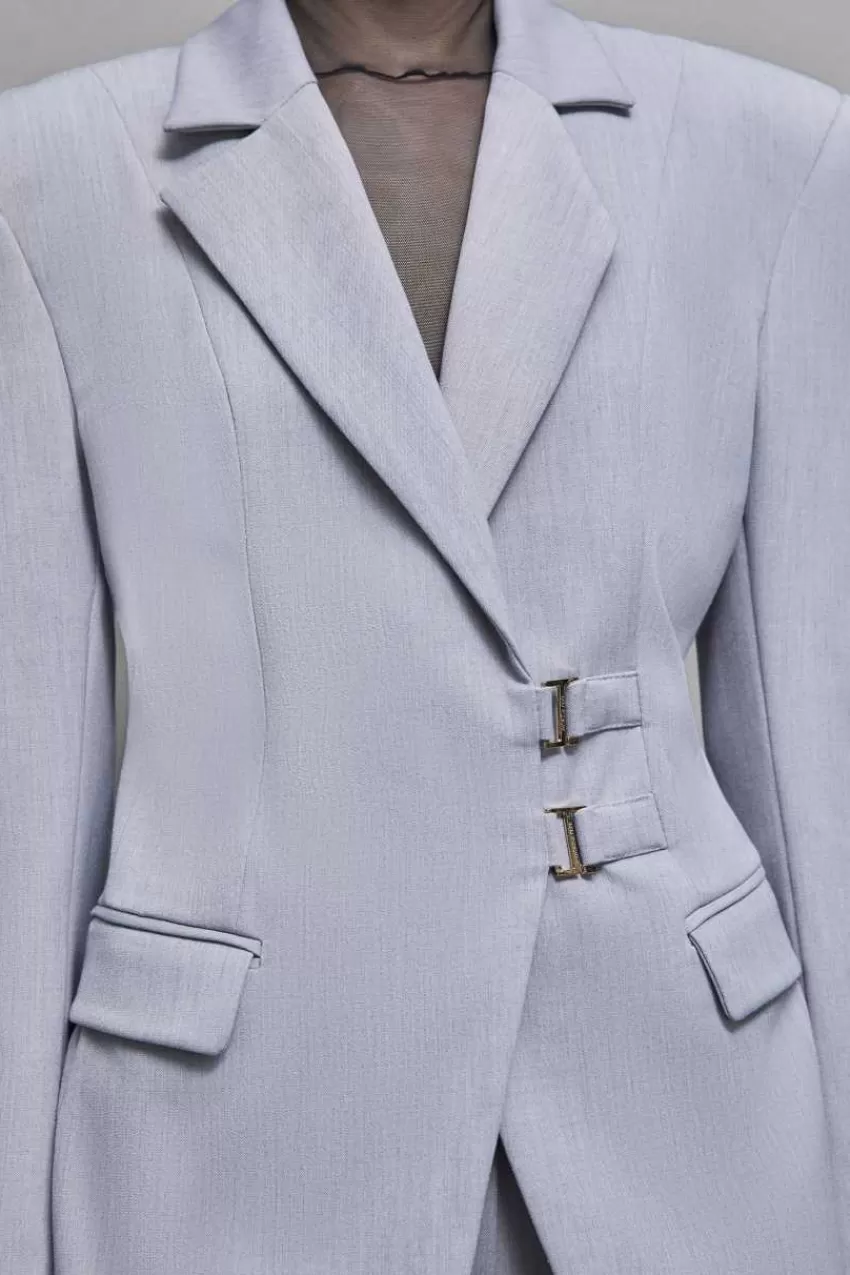 giacca_con_ganci_in_viscosa_stretch_3.webp Patrizia Pepe Blazer<Giacca con ganci in viscosa stretch