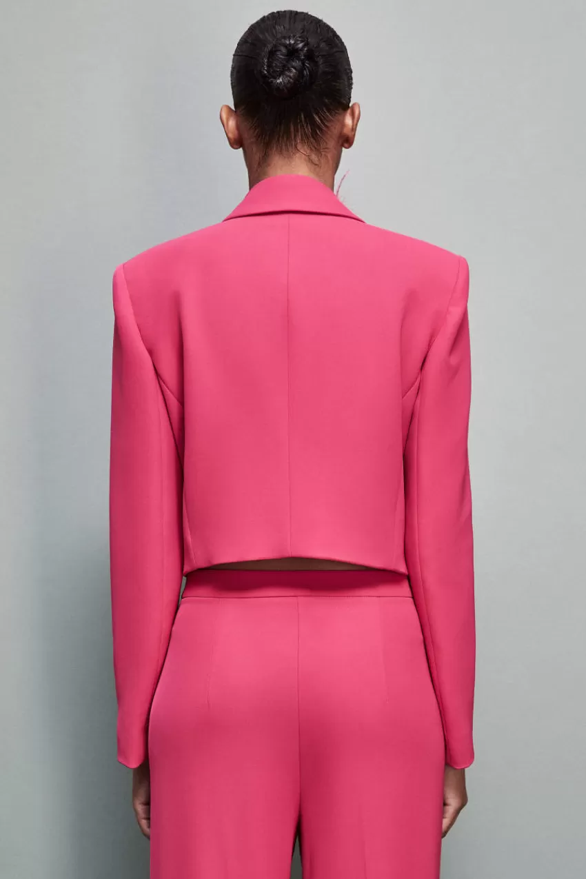 giacca_con_piuma_in_tessuto_stretch_2.webp Patrizia Pepe Blazer<Giacca con piuma in tessuto stretch