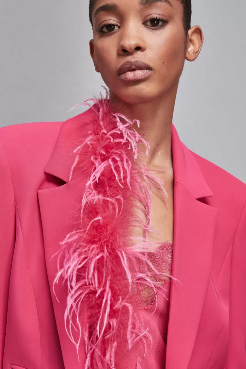 giacca_con_piuma_in_tessuto_stretch_3.webp Patrizia Pepe Blazer<Giacca con piuma in tessuto stretch