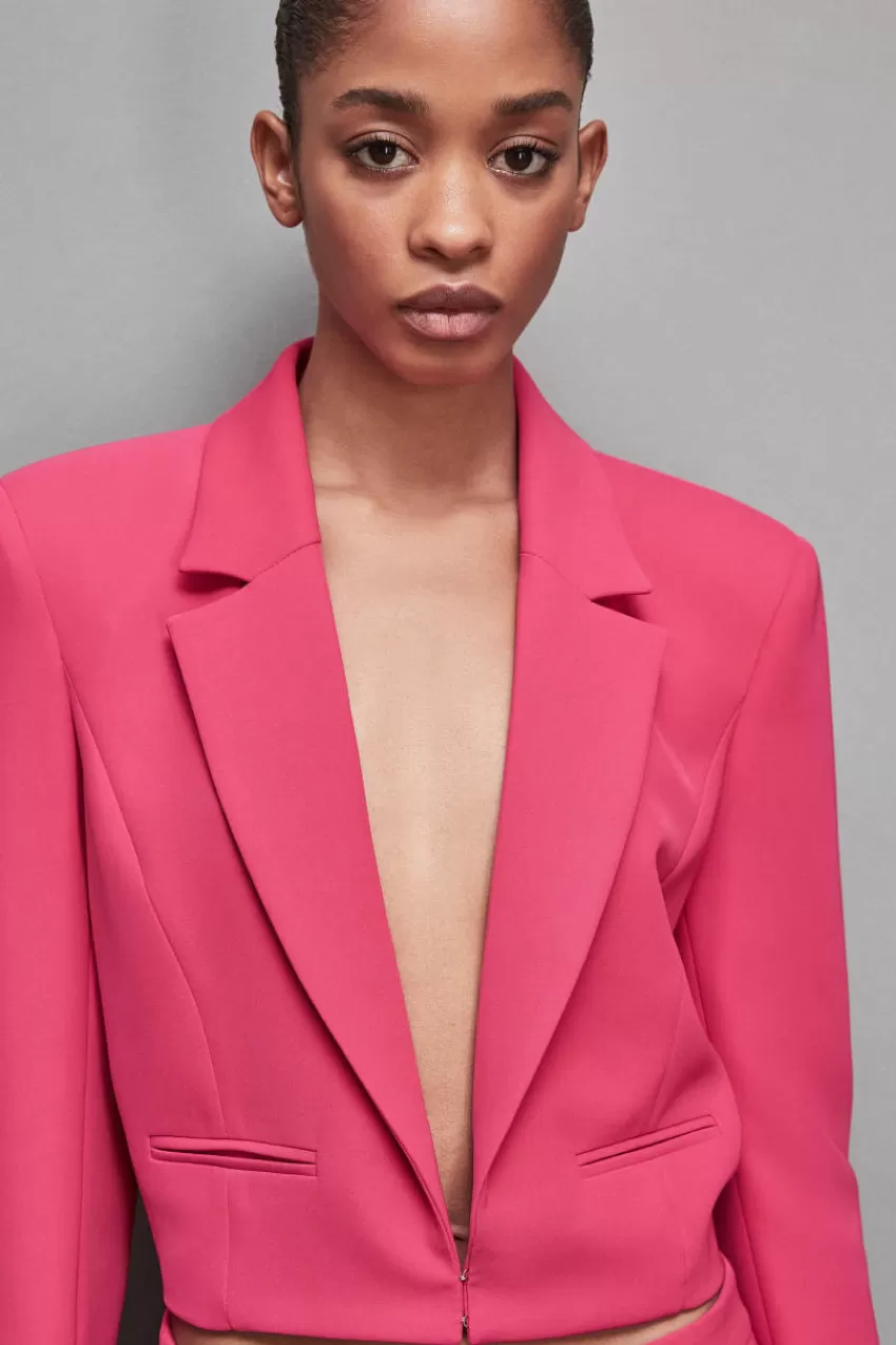 giacca_con_piuma_in_tessuto_stretch_5.webp Patrizia Pepe Blazer<Giacca con piuma in tessuto stretch