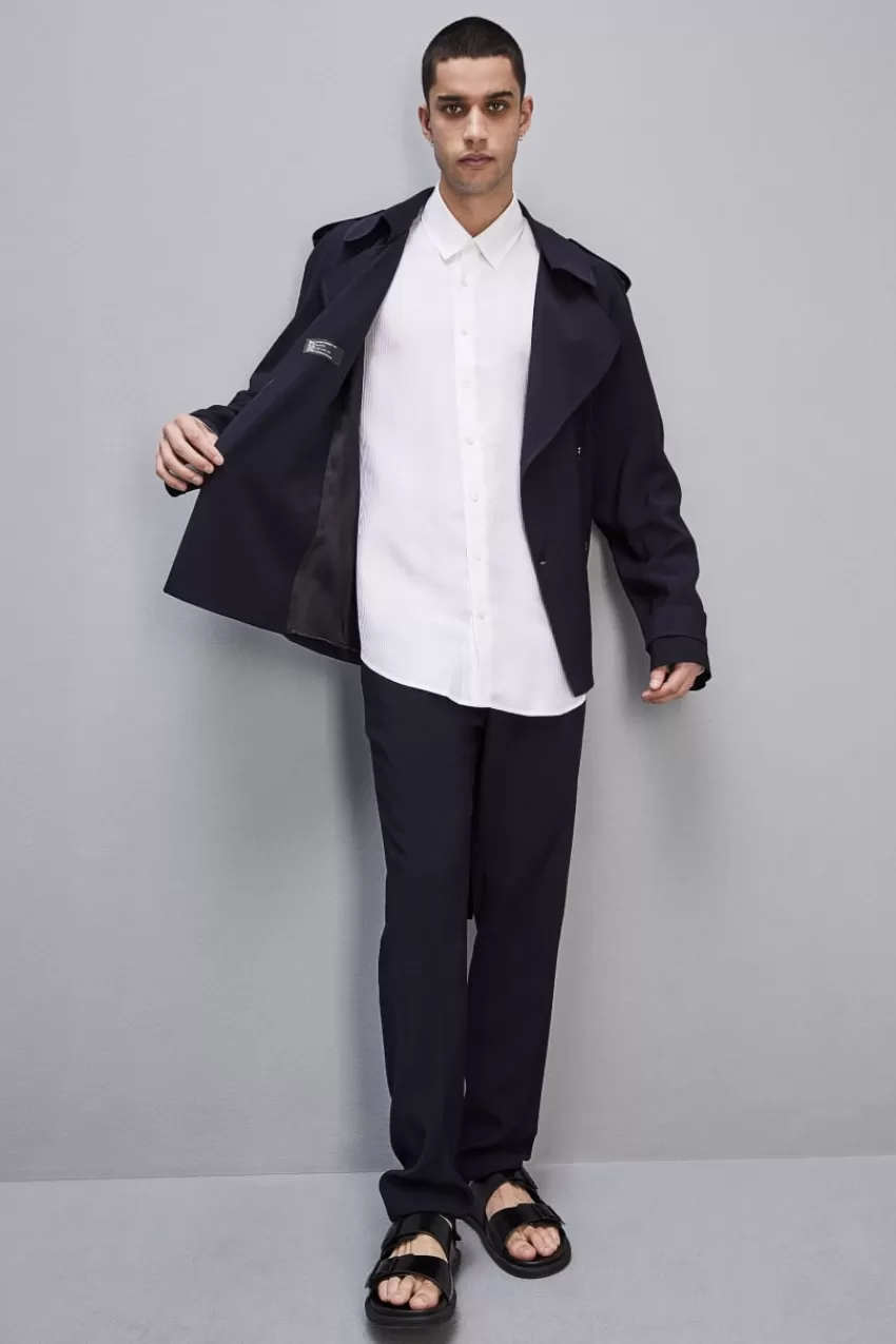 giacca_corta_effetto_trench_in_twill_di_viscosa_5.webp Uomo Patrizia Pepe Giacche<Giacca corta effetto trench in twill di viscosa