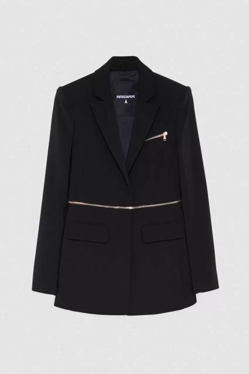 giacca_essential_con_zip_4.webp Patrizia Pepe Blazer<Giacca Essential con zip