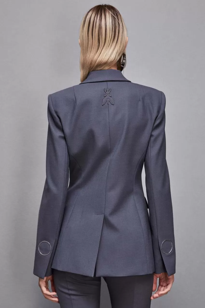 giacca_in_gabardina_di_lana_stretch_2.webp Patrizia Pepe Tailleur | Blazer<Giacca in gabardina di lana stretch
