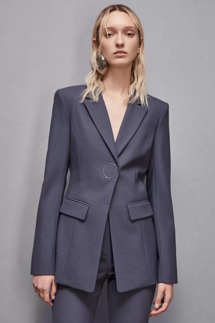 giacca_in_gabardina_di_lana_stretch_5.webp Patrizia Pepe Tailleur | Blazer<Giacca in gabardina di lana stretch