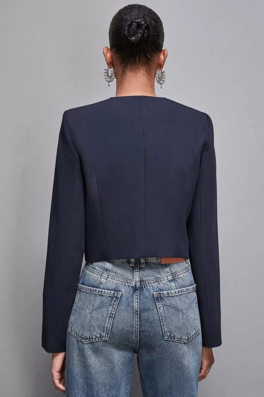 giacca_marsina_in_gabardina_2.webp Patrizia Pepe Blazer | Giacche<Giacca marsina in gabardina