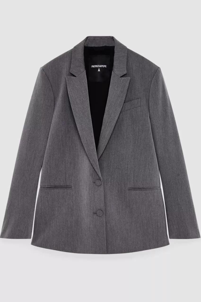 giacca_over_in_viscosa_essential_4.webp Patrizia Pepe Tailleur | Blazer<Giacca over in viscosa "Essential"