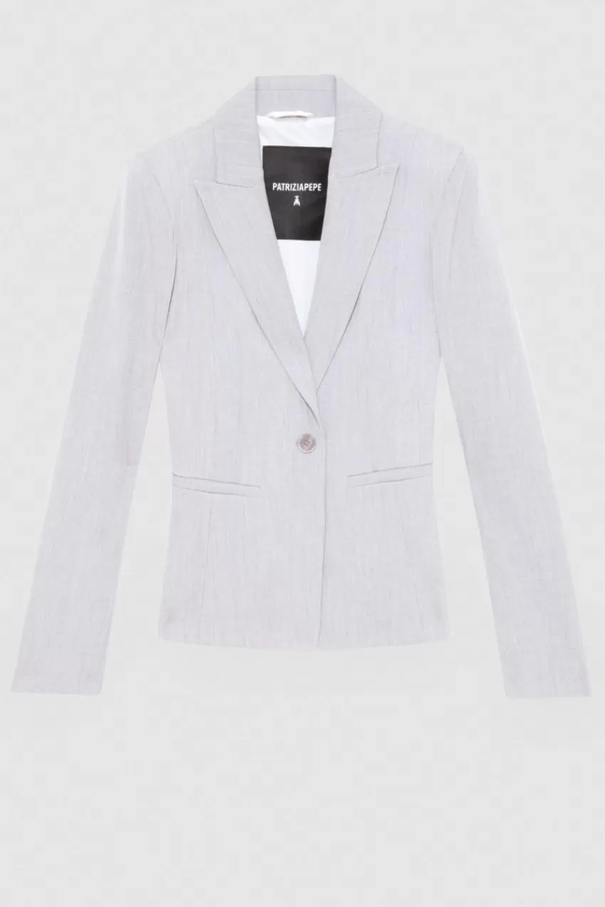 giacca_un_bottone_in_poly_viscosa_4.webp Patrizia Pepe Blazer<Giacca un bottone in poly viscosa