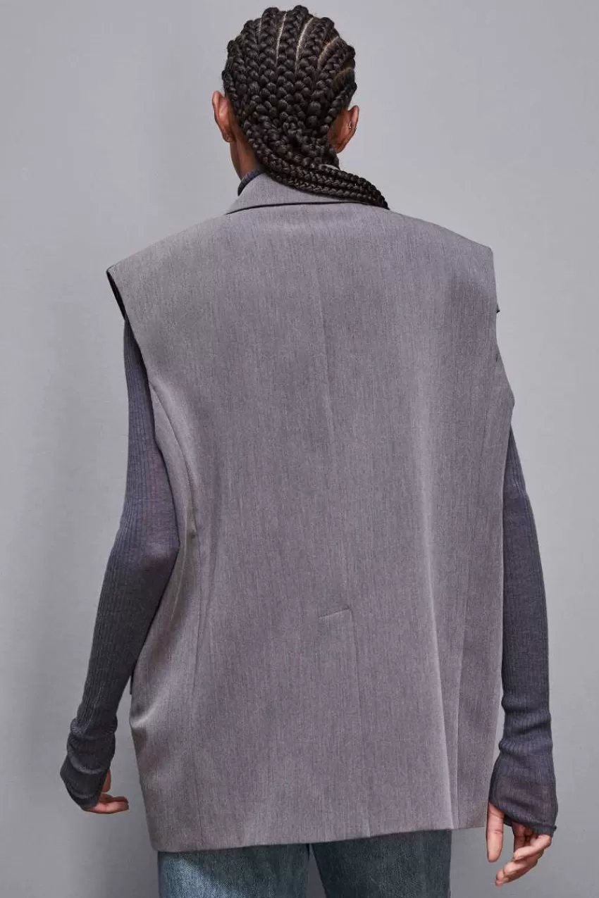 gilet_over_in_viscosa_essential_2.webp Patrizia Pepe Tailleur | Blazer<Gilet over in viscosa "Essential"