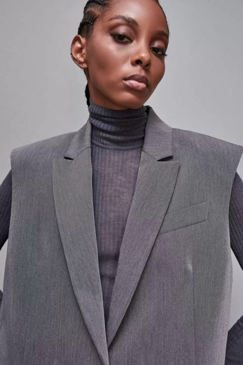 gilet_over_in_viscosa_essential_3.webp Patrizia Pepe Tailleur | Blazer<Gilet over in viscosa "Essential"