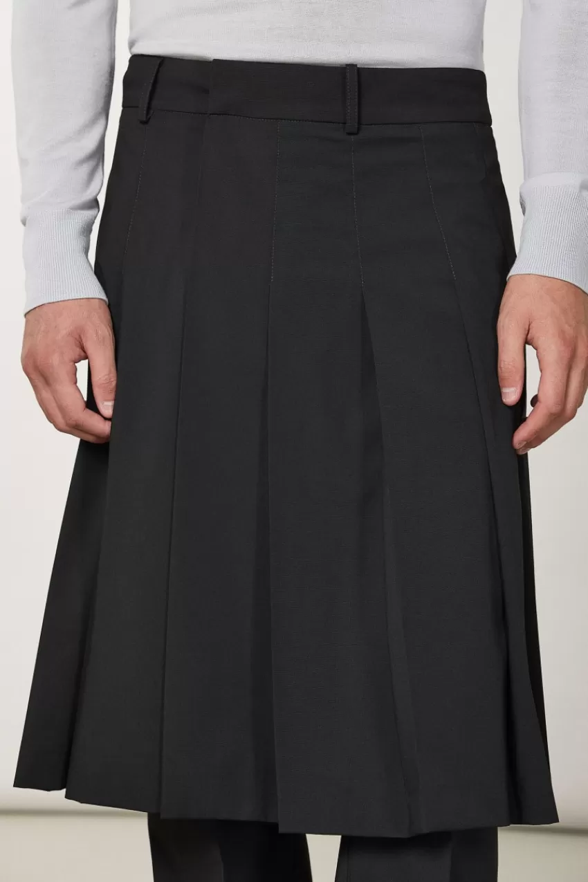 gonna_a_pieghe_in_tela_3.webp Uomo Patrizia Pepe Pantaloni<Gonna a pieghe in tela