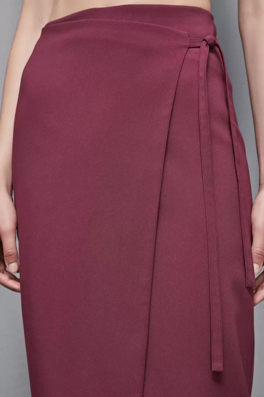 gonna_a_portafoglio_in_crepe_essential_3.webp Patrizia Pepe Longuette<Gonna a portafoglio in crepe Essential