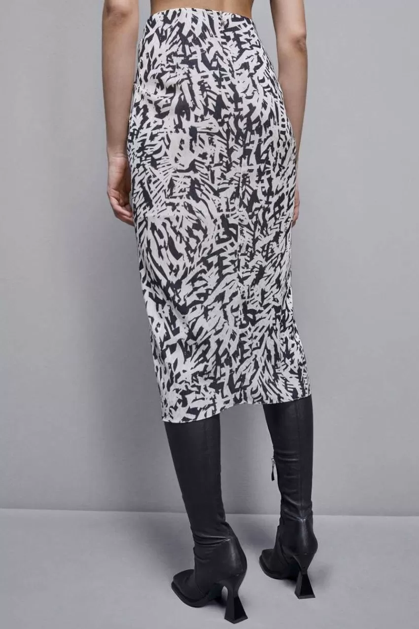 gonna_con_drappeggio_in_georgette_2.webp Patrizia Pepe Longuette<Gonna con drappeggio in georgette