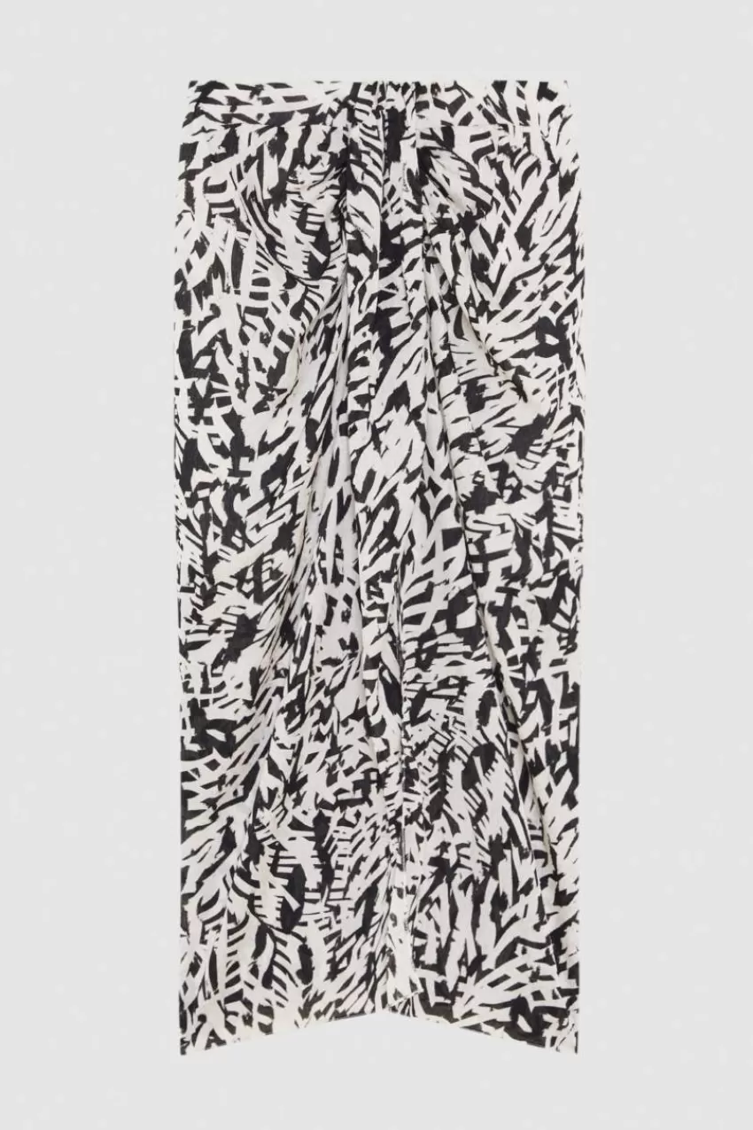 gonna_con_drappeggio_in_georgette_4.webp Patrizia Pepe Longuette<Gonna con drappeggio in georgette