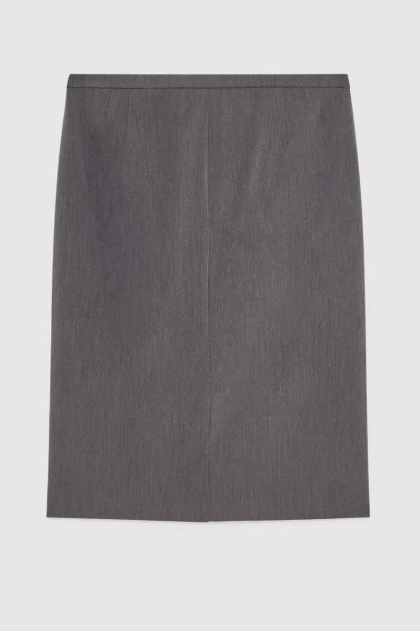 gonna_con_spacchi_in_viscosa_essential_4.webp Patrizia Pepe Tailleur | Longuette<Gonna con spacchi in viscosa Essential