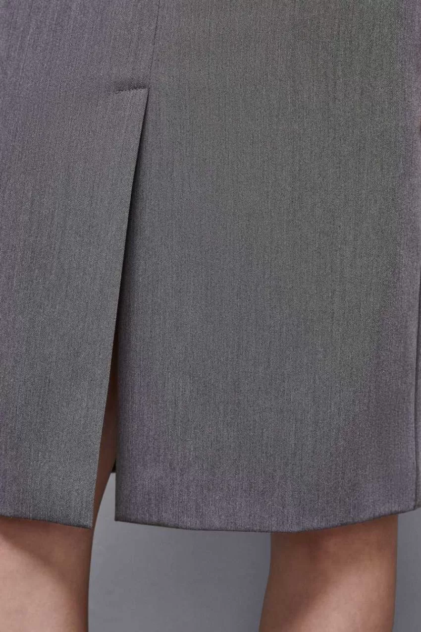 gonna_con_spacchi_in_viscosa_essential_5.webp Patrizia Pepe Tailleur | Longuette<Gonna con spacchi in viscosa Essential