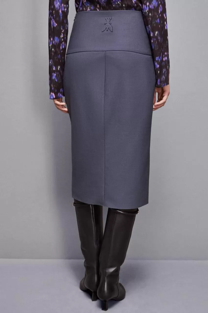 gonna_in_lana_con_bottoni_2.webp Patrizia Pepe Tailleur | Longuette<Gonna in lana con bottoni