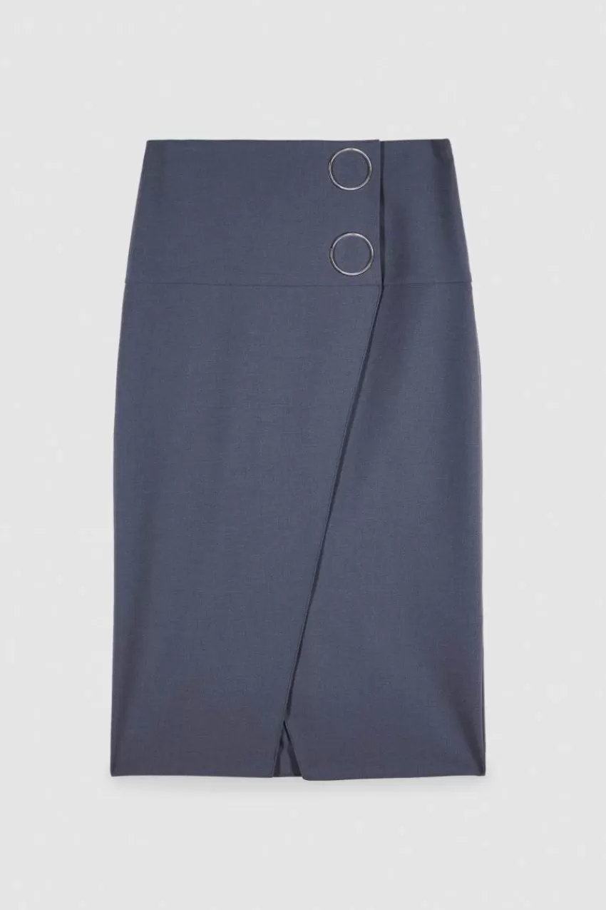 gonna_in_lana_con_bottoni_4.webp Patrizia Pepe Tailleur | Longuette<Gonna in lana con bottoni