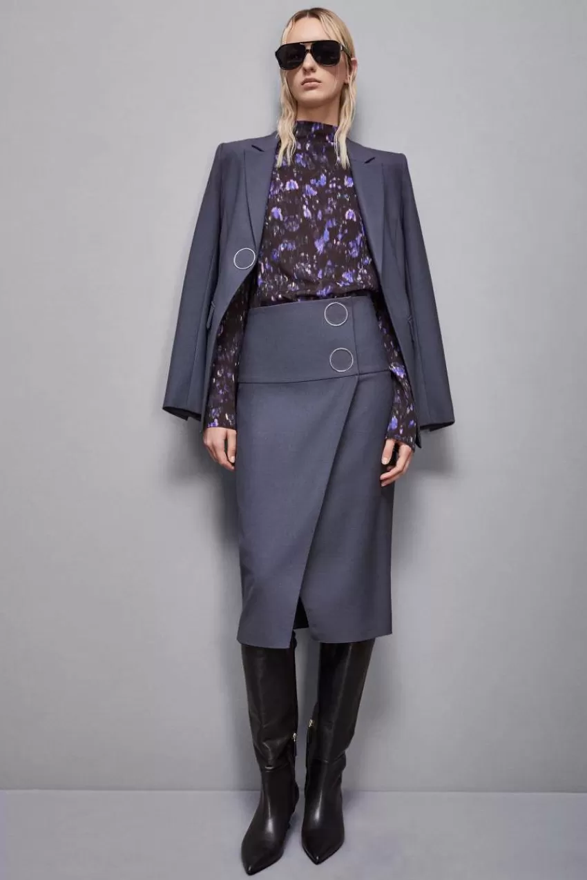 gonna_in_lana_con_bottoni_6.webp Patrizia Pepe Tailleur | Longuette<Gonna in lana con bottoni