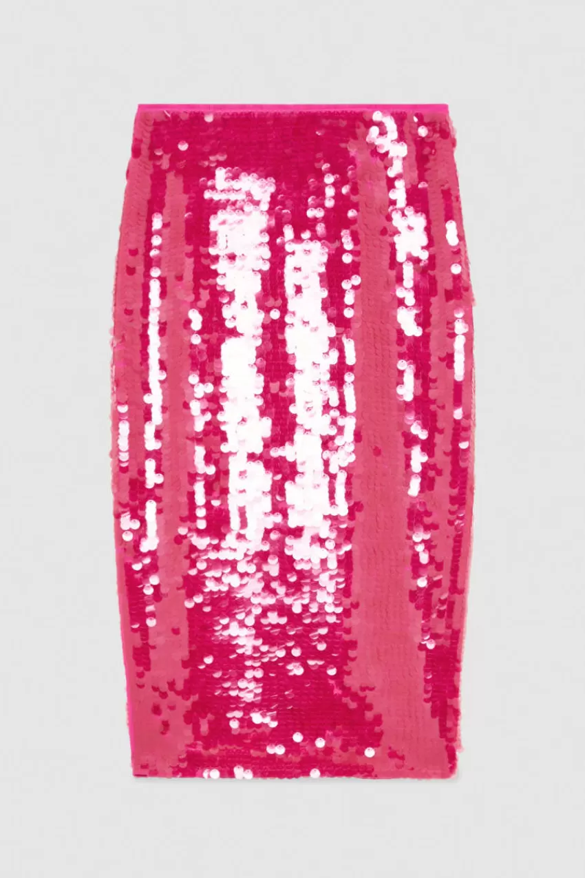 gonna_in_tulle_stretch_con_paillettes_4.webp Patrizia Pepe Longuette<Gonna in tulle stretch con paillettes