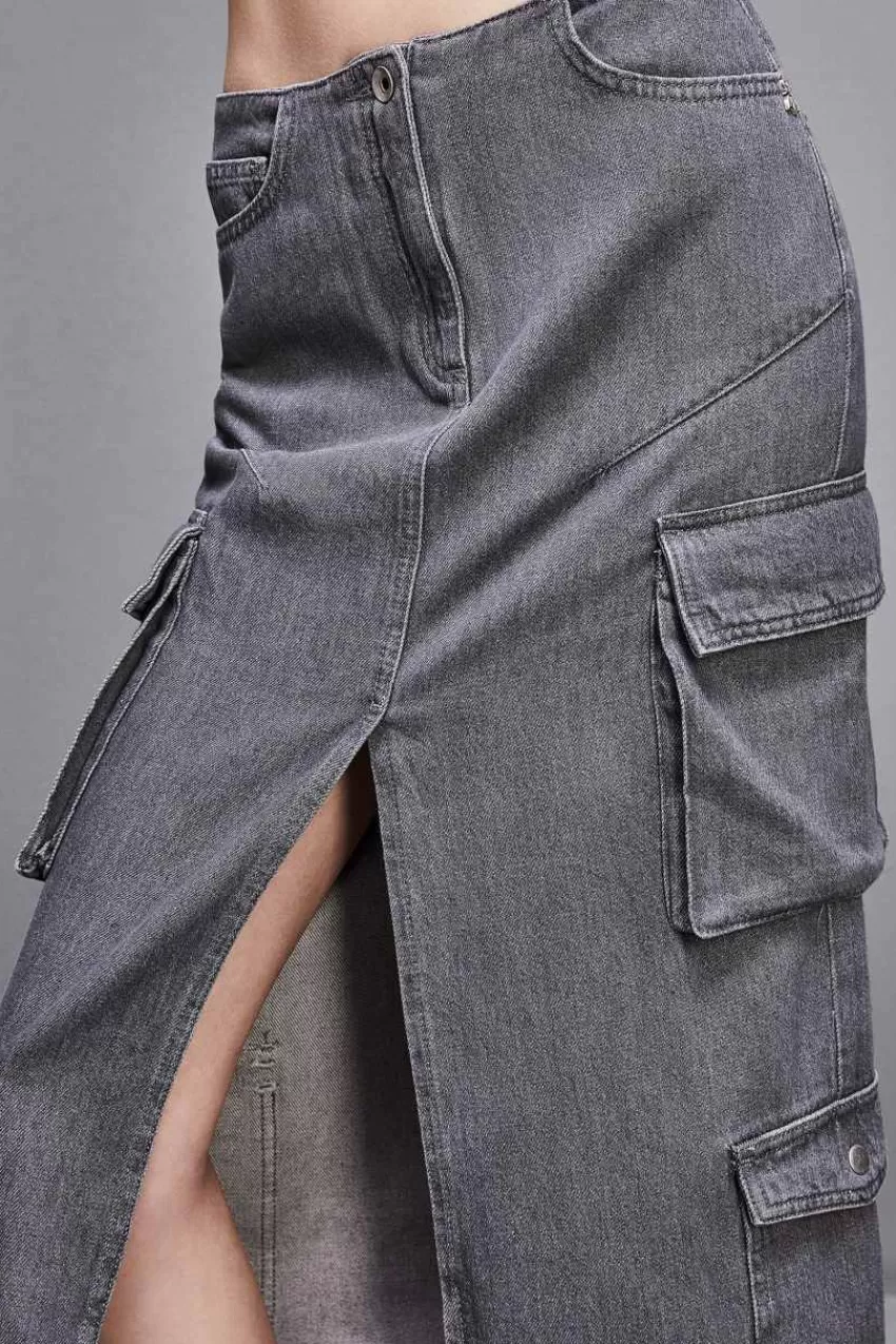 gonna_lunga_in_jeans_grigio_6.webp Patrizia Pepe Lunghe<Gonna lunga in jeans