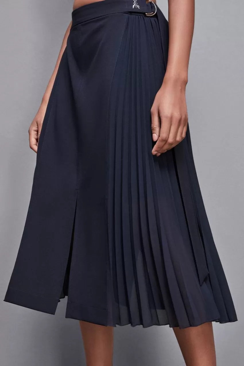 gonna_midi_vita_alta_in_gabardina_3.webp Patrizia Pepe Longuette<Gonna midi vita alta in gabardina