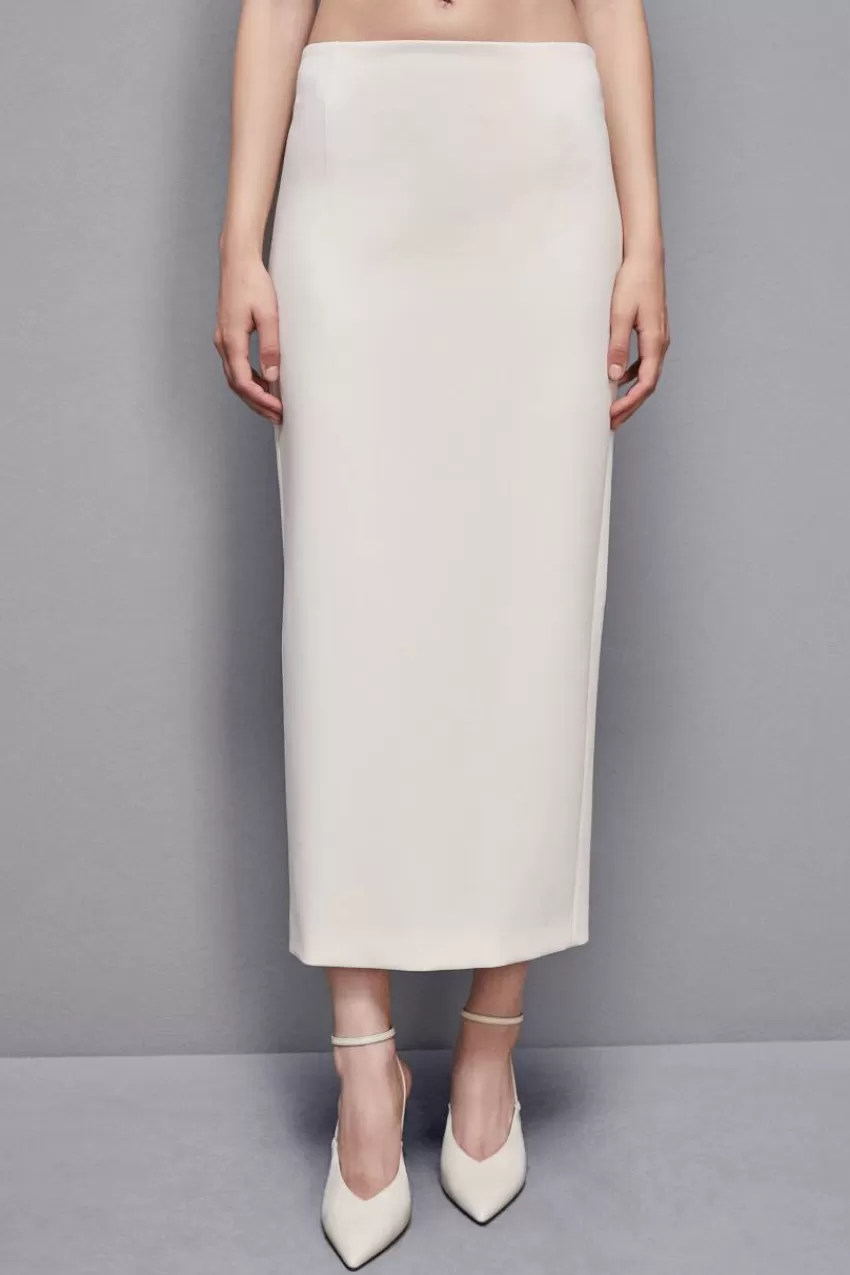 gonna_pencil_in_twill_2.webp Patrizia Pepe Tailleur | Longuette<Gonna pencil in twill