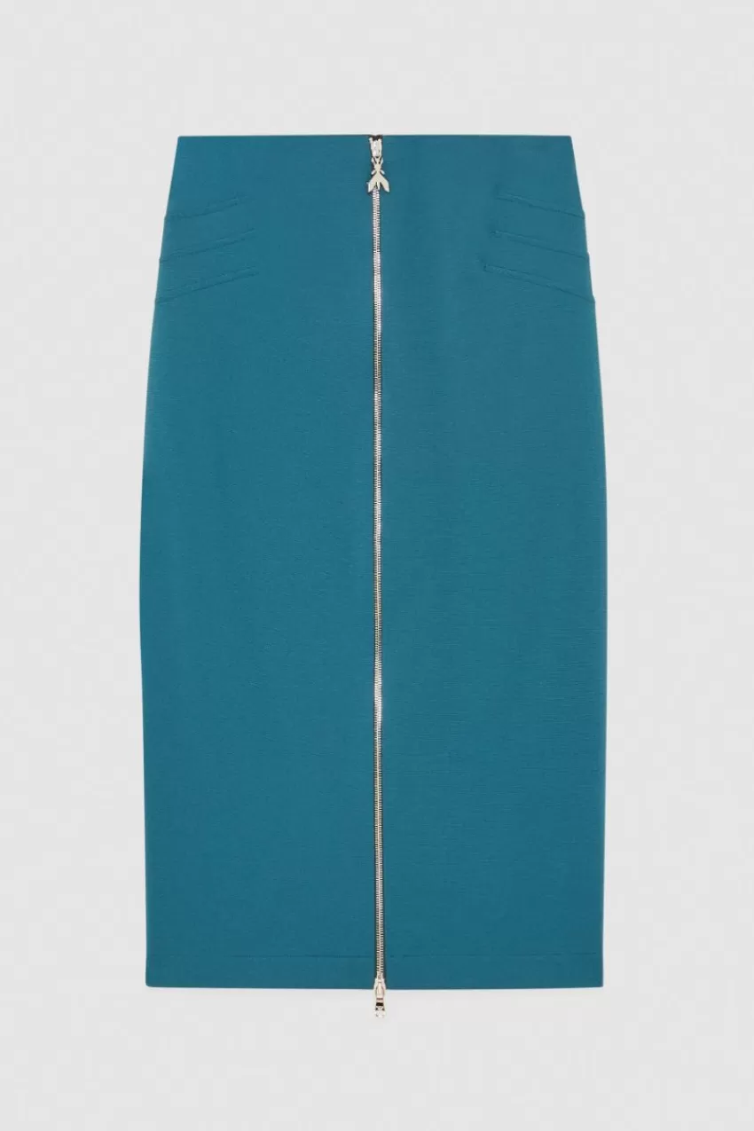 gonna_skinny_con_zip_in_stoffa_4.webp Patrizia Pepe Tailleur | Longuette<Gonna skinny con zip in stoffa