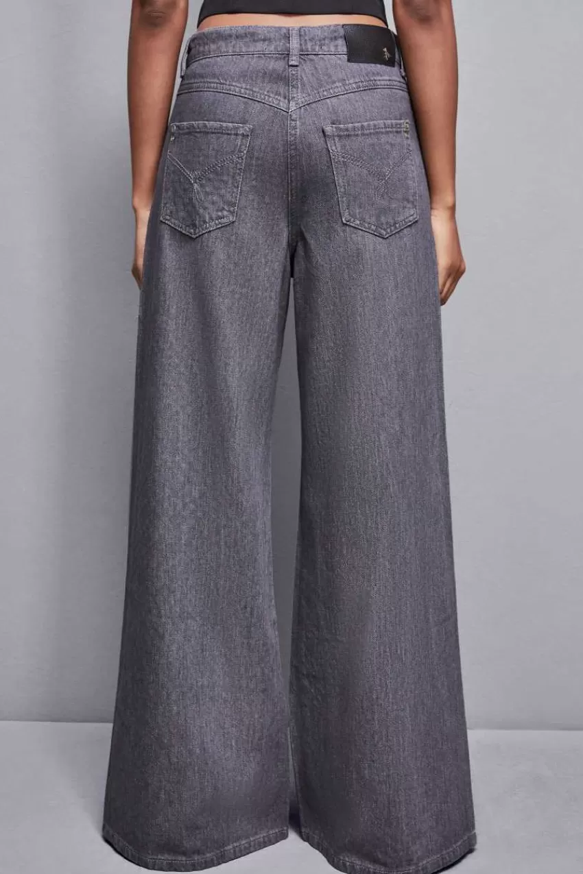 jeans_grigio_vita_bassa_wide_leg_con_strass_3.webp Patrizia Pepe Jeans<Jeans vita bassa wide leg con strass