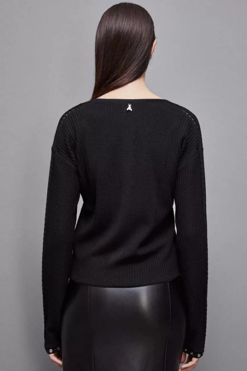 maglia_a_costine_in_lana_essential_2.webp Patrizia Pepe Maglie<Maglia a costine in lana Essential