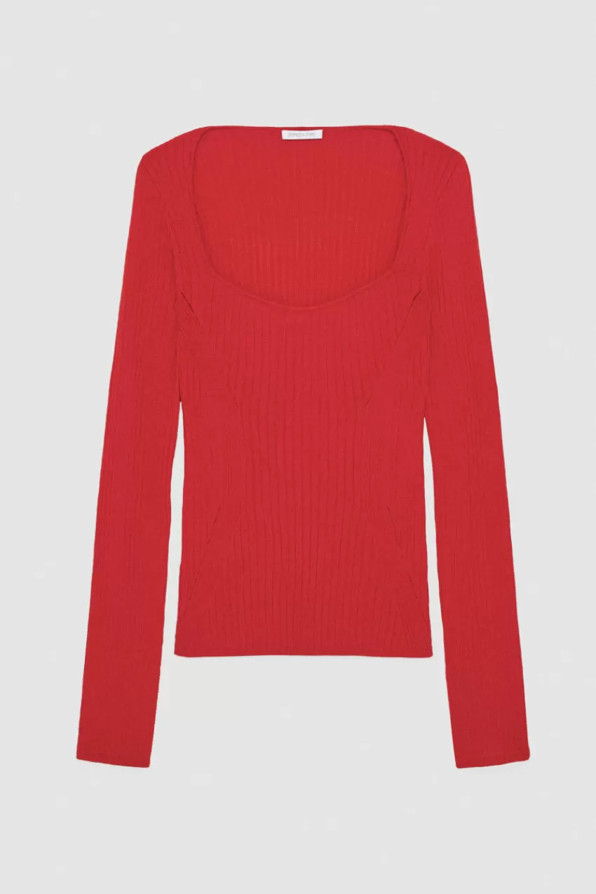 maglia_a_costine_in_misto_viscosa_4.webp Patrizia Pepe Maglie<Maglia a costine in misto viscosa