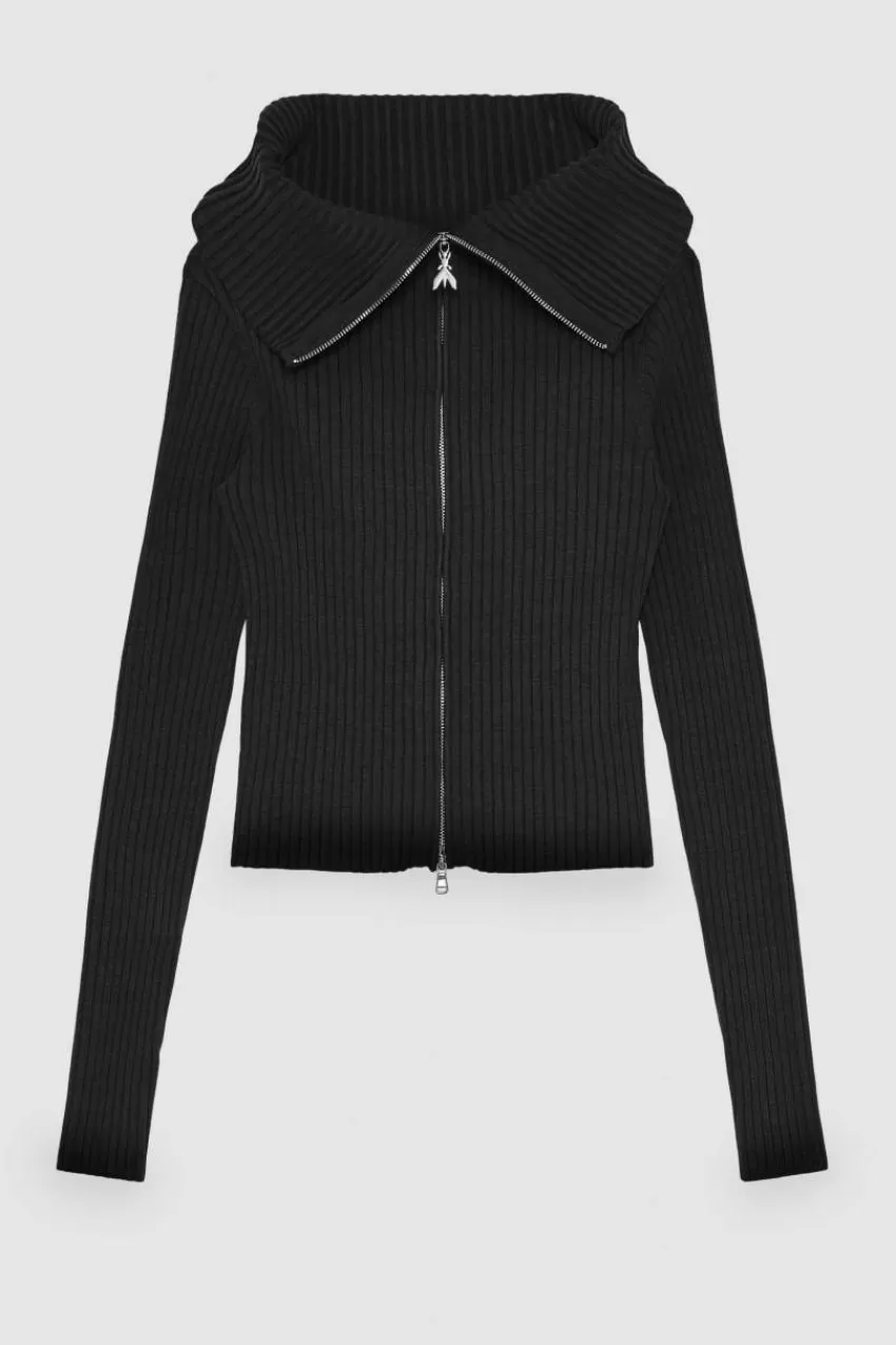 maglia_a_costine_in_misto_viscosa_essential_4.webp Patrizia Pepe Maglie<Maglia a costine in misto viscosa Essential