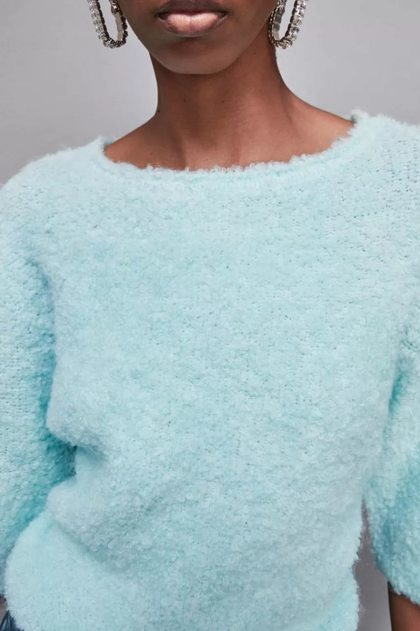 maglia_boucl_a_mezze_maniche_3-1.webp Patrizia Pepe Maglie<Maglia bouclè a mezze maniche