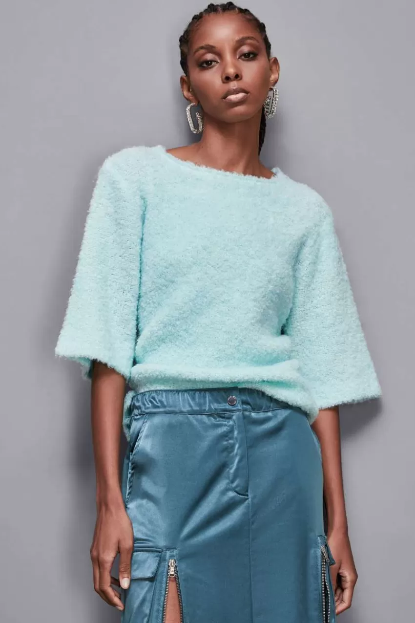 maglia_boucl_a_mezze_maniche_6.webp Patrizia Pepe Maglie<Maglia bouclè a mezze maniche