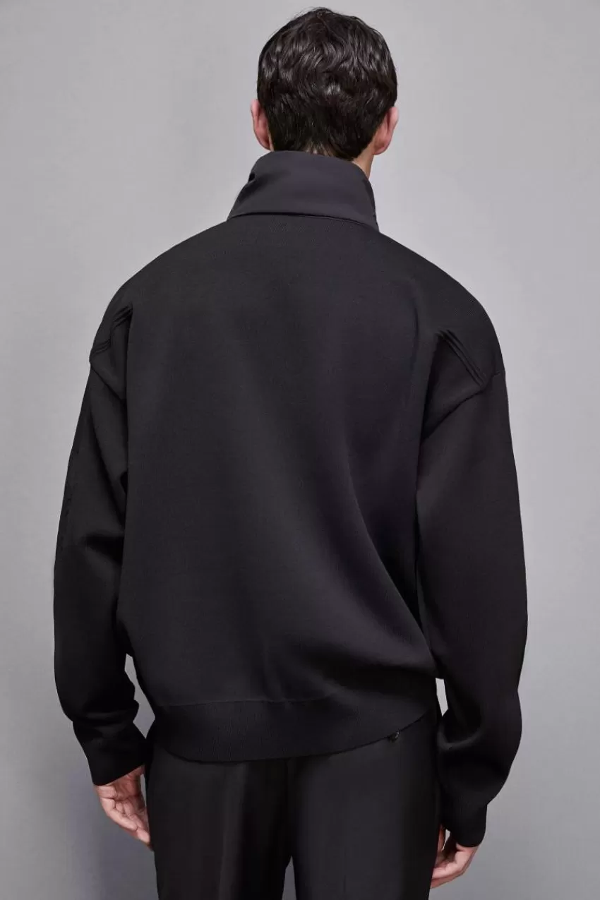 maglia_con_inserti_in_nylon_3.webp Uomo Patrizia Pepe Maglieria<Maglia con inserti in nylon