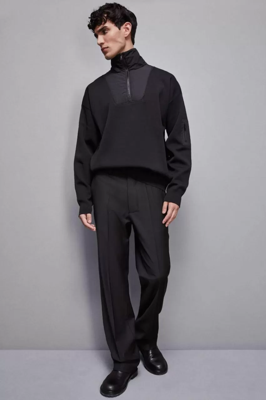 maglia_con_inserti_in_nylon_5.webp Uomo Patrizia Pepe Maglieria<Maglia con inserti in nylon