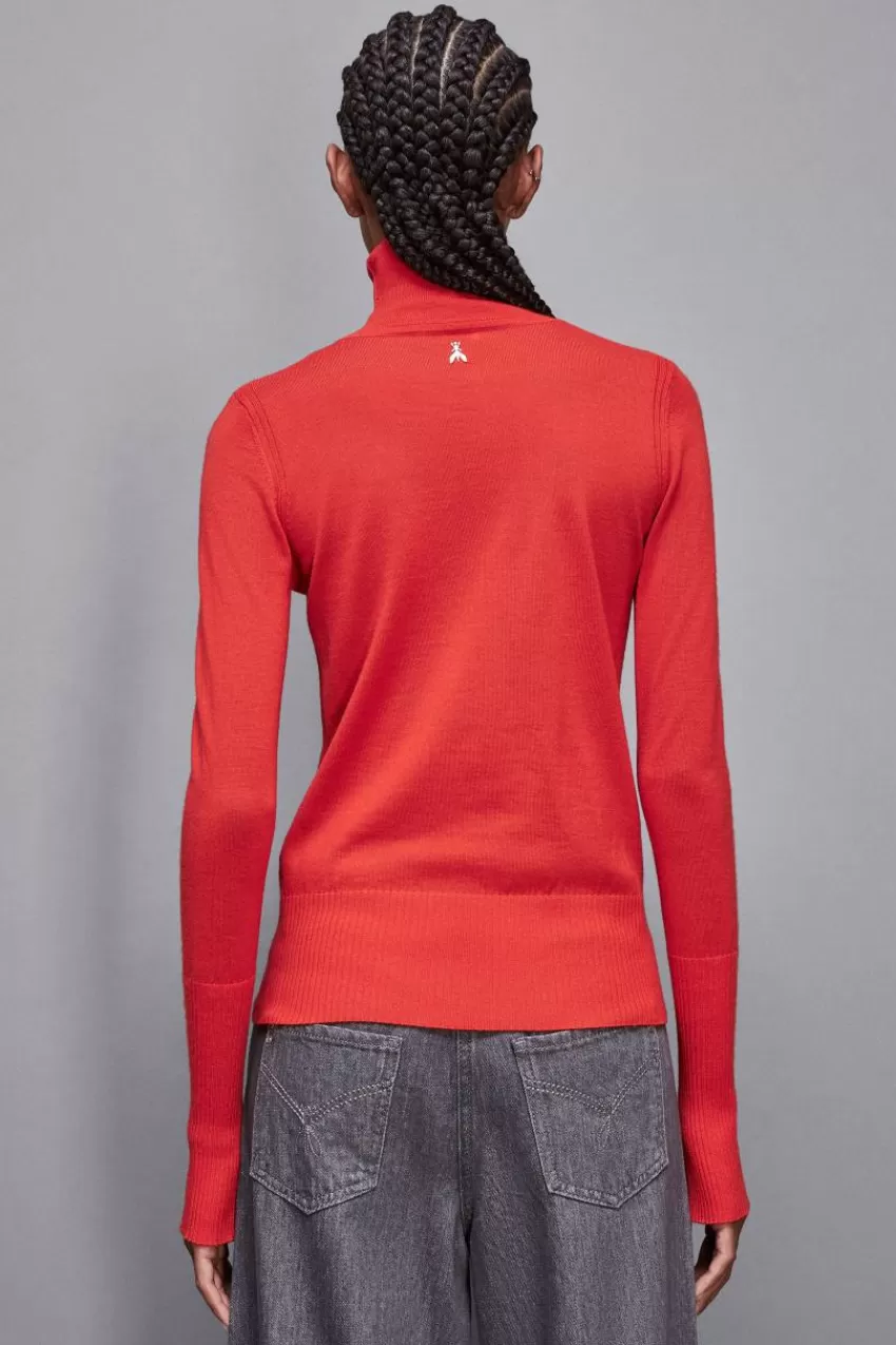 maglia_in_lana_a_collo_alto_slim_fit_2.webp Patrizia Pepe Maglie<Maglia in lana a collo alto slim fit