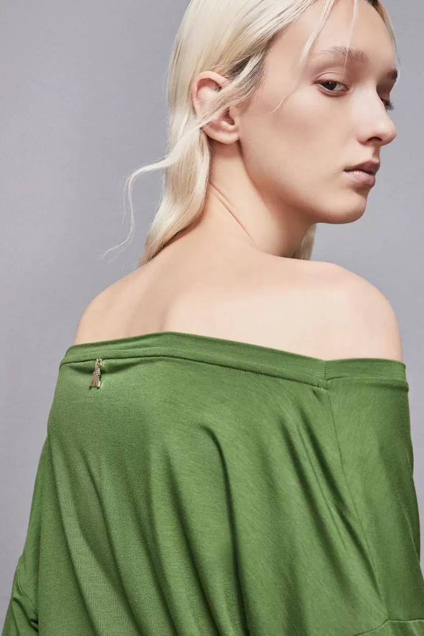 maglia_maniche_lunghe_in_viscosa_essential_3.webp Patrizia Pepe Tops<Maglia maniche lunghe in viscosa Essential