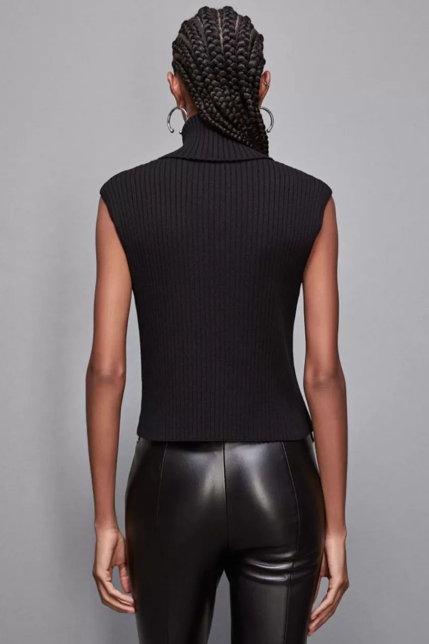 maglia_senza_maniche_in_viscosa_essential_2.webp Patrizia Pepe Maglie | Foulard<Maglia senza maniche in viscosa Essential