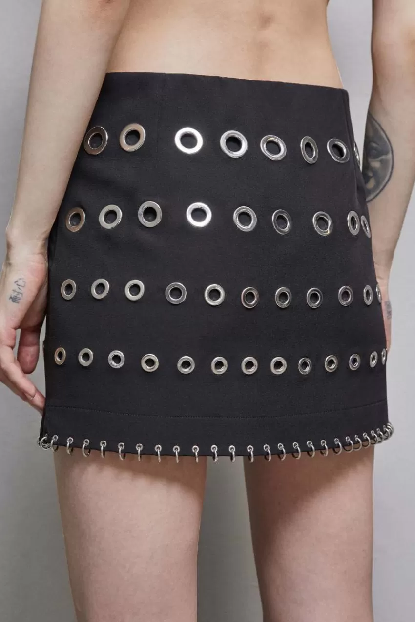 minigonna_in_crpe_a_vita_bassa_2.webp Patrizia Pepe Mini<Minigonna in crêpe a vita bassa